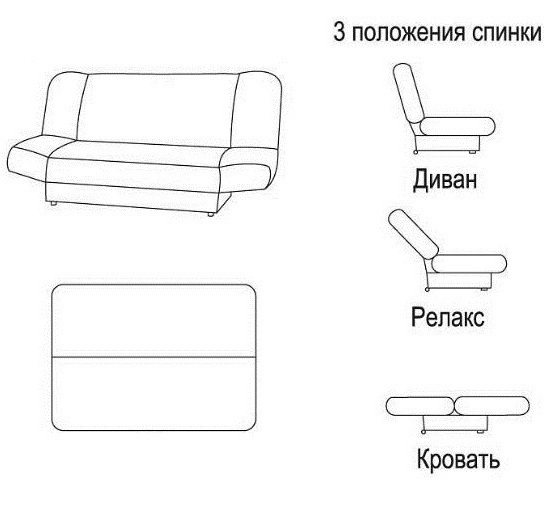 Диван сабля механизм трансформации